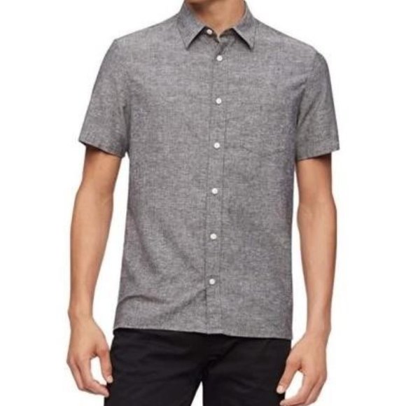 Calvin Klein Other - Calvin Klein Short Sleeve Linen Casual Button-up Shirt
